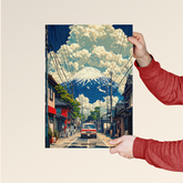 Dripster – Retro Japanese Car & Mount Fuji Poster